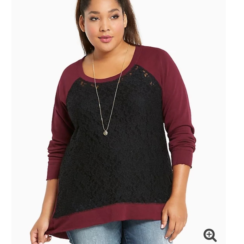 Torrid Lace Front Sweater